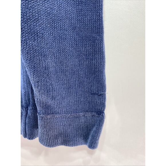 Retrofit Blue 1/4 Zip Factory Distressed Sweater Men’s Size Large 44” - Picture 4 of 8